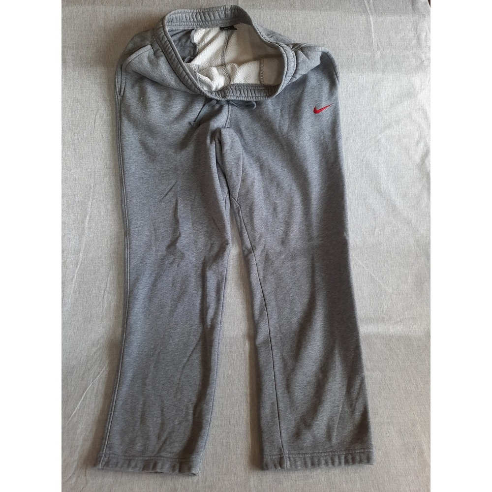 Nike Men Large Gray Athletic Drawstring Waistband Jogger Nike Logo Relax Fit SEE